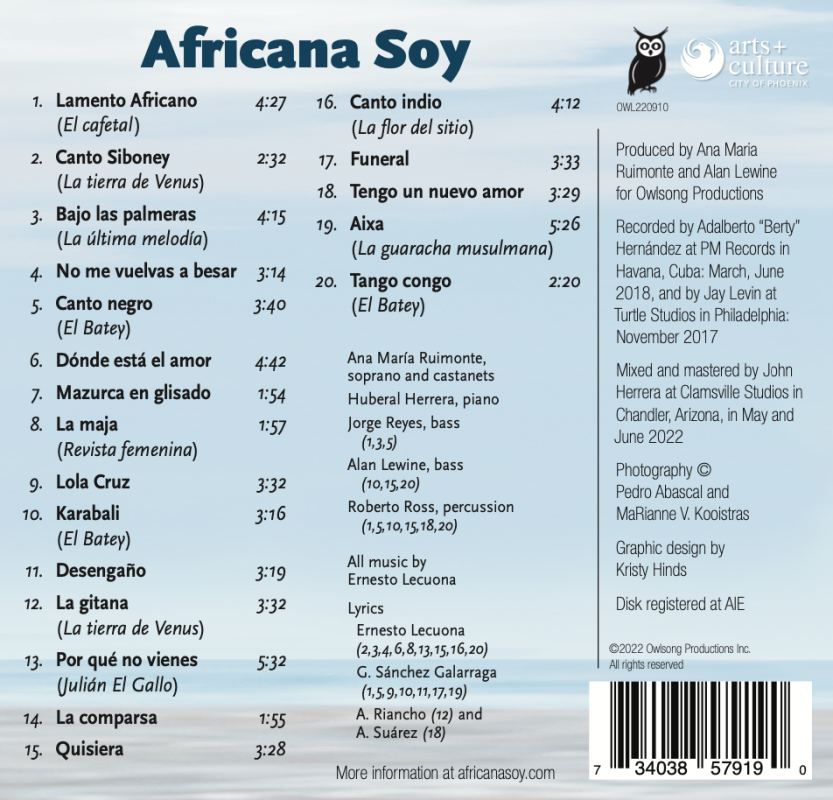 Africana Soy - Ana Maria Ruimonte and Huberal Herrera - backside cover