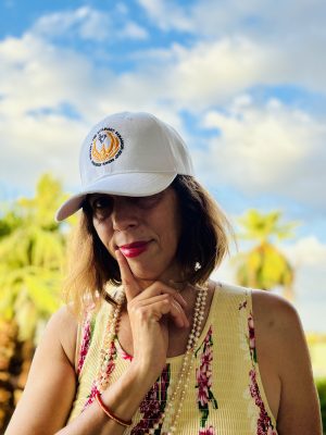 Ana Maria Ruimonte - Phoenix Rising Ball Cap - White - Owlsong Productions