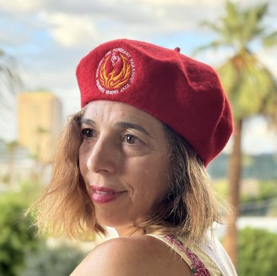 Ana Maria Ruimonte - Phoenix Rising Beret - Green - Owlsong Productions